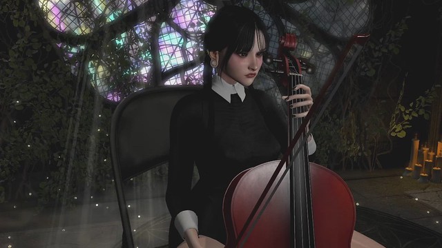 Wednesday Plays The Cello