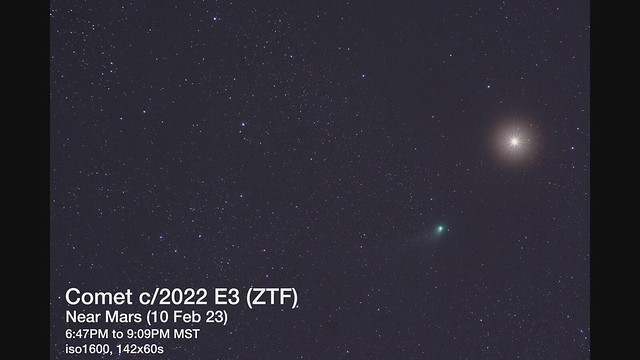 Comet c/2022 E3 ZTF (10 Feb 23) in Motion