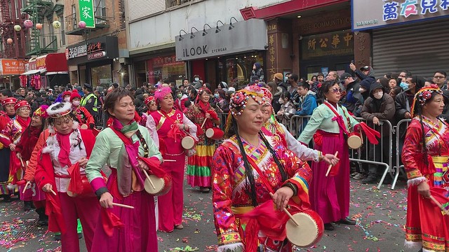 Celebrating the year of the rabbit. NYC Chinese lunar new year parade.