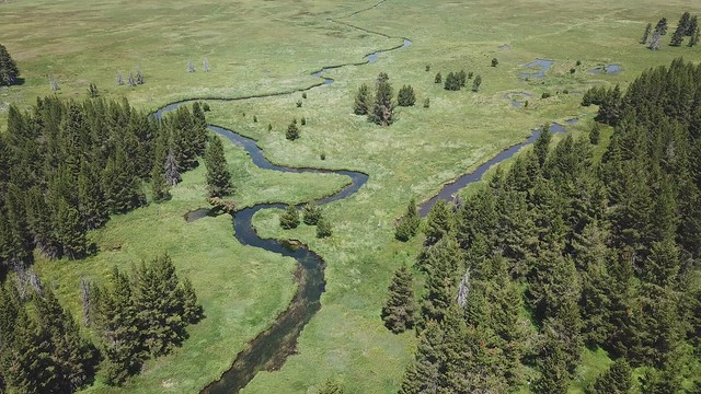 0023-Drone Aerial View of the main stem of Big Marsh Creek meandering within Big Marsh