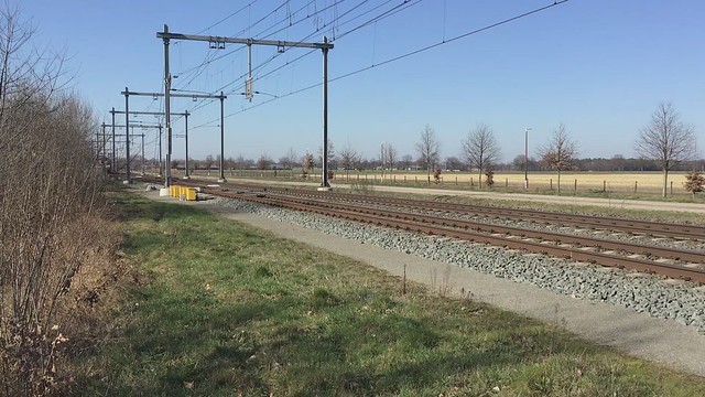 Short Mixed Freight Train at Gekkengraaf near Sevenum the Netherlands, March 2 -2023