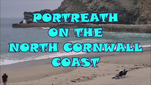 D26366vid.  Portreath Beach on the north coast of Cornwall, part 1.