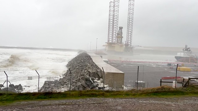 Storm Babet - Port Of Aberdeen Scotland - 19th October 2023.