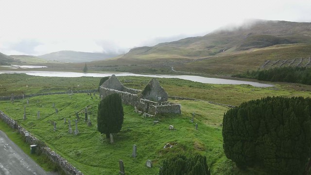Cill Chriosd church Ruin Drone Footage