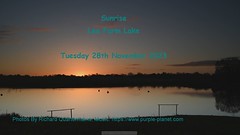 Sunrise at Lea Farm Lake Tuesday 28th November 2023
