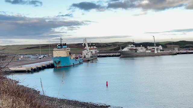 Port Of Aberdeen Scotland South Harbour - 6th December 2023