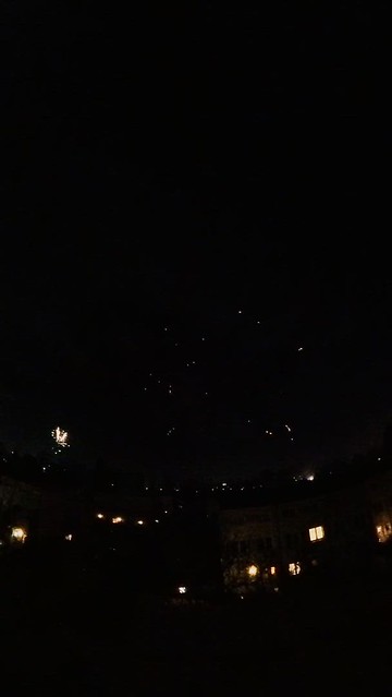New Year's Eve Fireworks above Hamburg