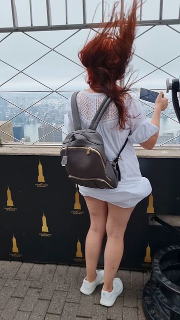 Video - Nina - Crazy Hair... Windy atop the Empire State Building New York City
