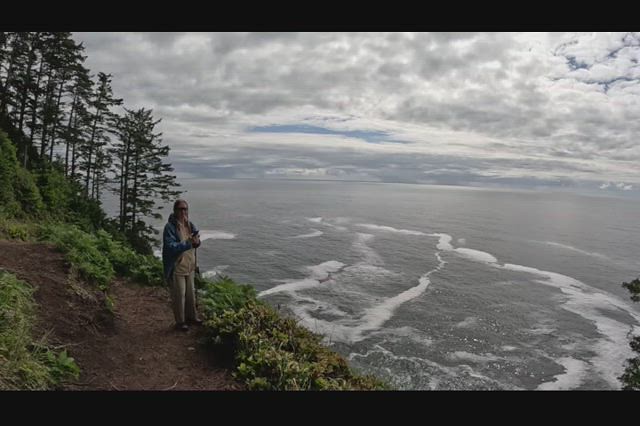 04207 GoPro panorama video of the coast from high above the Devil's Cauldron