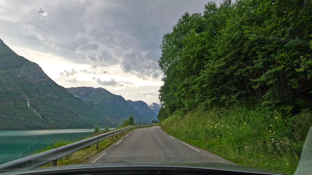 4._Road - Loen to Briksdal Glacier visitor center, Norway (GoPro fast speed)