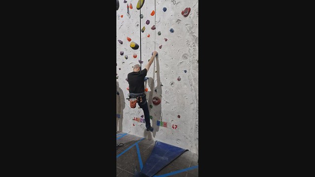 Long route on the 'auto-belay'