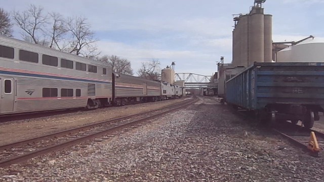 Amtrak  leaving Red Wing