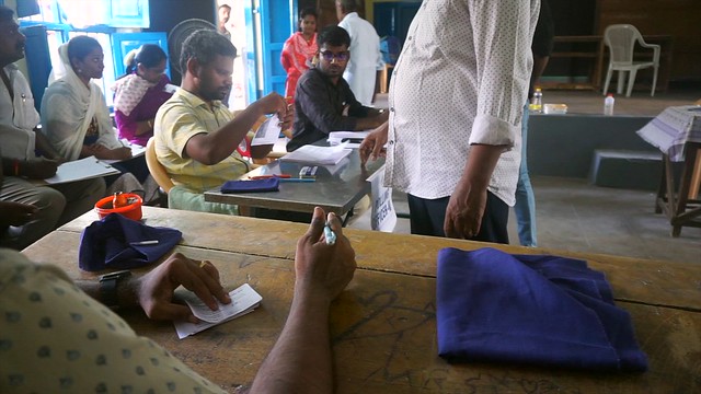 Voting in Erode, Tamil Nadu on 19 April 2024