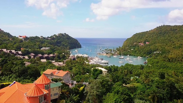 Marigot Bay St.Lucia 4k Drone Footage