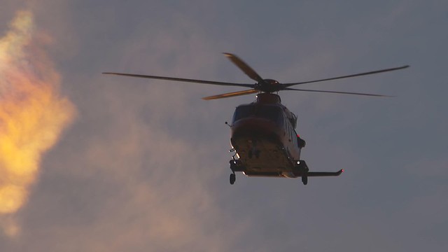 Ornge Transport Medecine Helicopter Toronto - 4K Slow Motion Footage