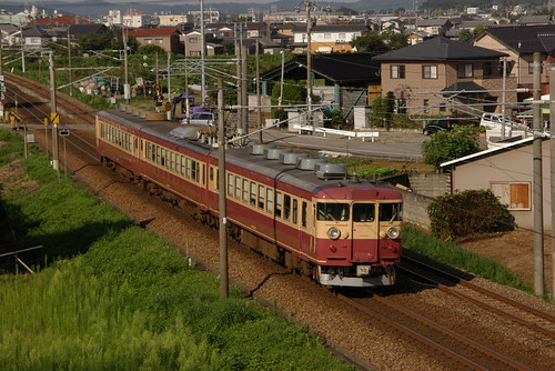 JRW 475series(JNR color) in Iburihashi～Awazu,Kaga,Ishikawa,Japan 2009/8/24