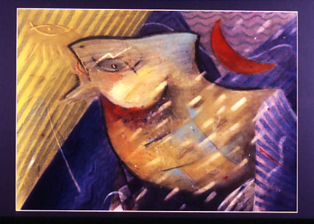 One of the many dragons that appears during sudden weather conditions 360 pdi oil paint and pastel 1986