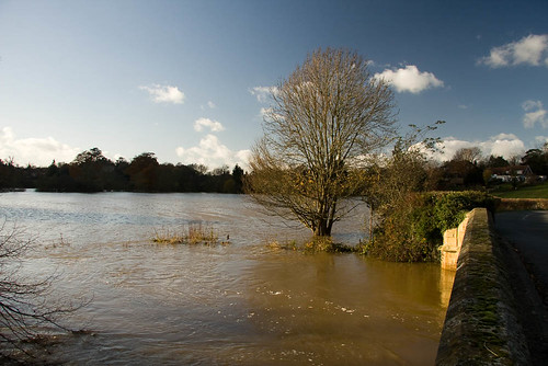 the flooded River Medway 