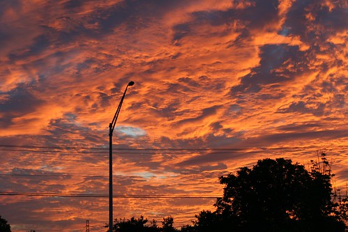 sunset sky clouds sundown suburbs