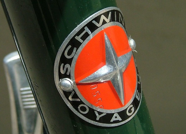 Headbadge with numbers stamped on