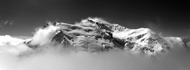 Mont-Blanc - Panorama B&W