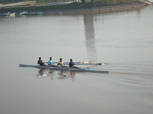 Rowing at sukhna lake