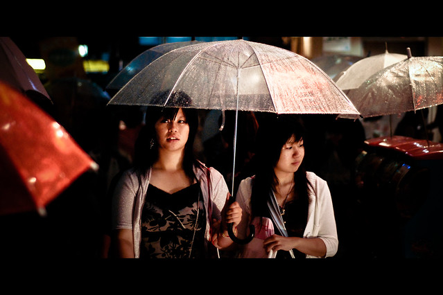 Horizontals: Rainy night in Harajuku