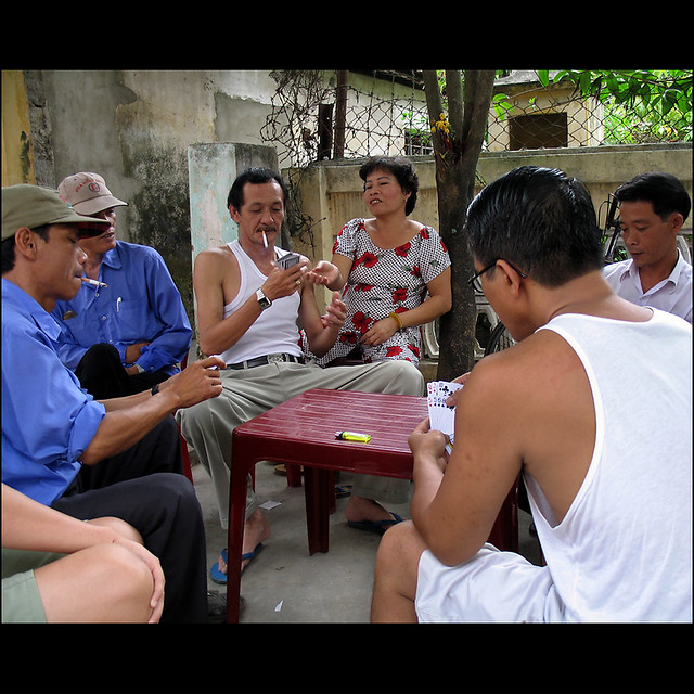 The Game… (7 players in a 4 hand card game)