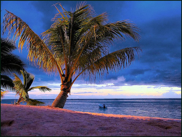 Blu sunrise in Mauritius