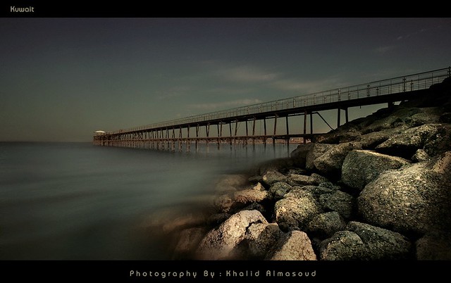 Under coastal bridge - Kuwait
