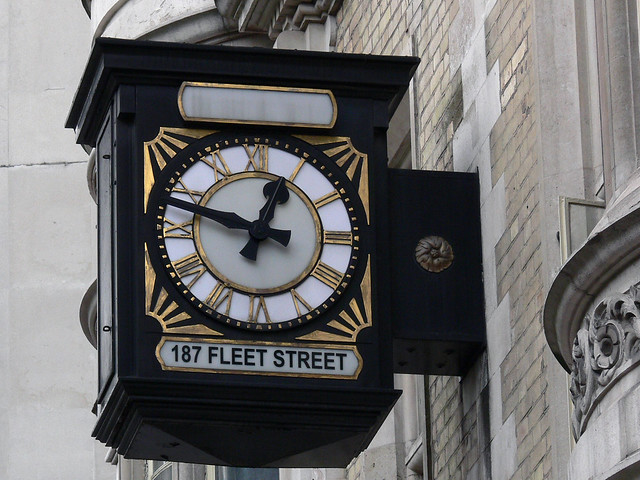 Clock in Fleet Street