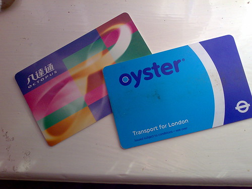 My Oyster card for LDN & my Octopus card for HKG