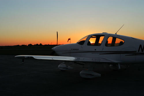 sunset minnesota airplane airfield