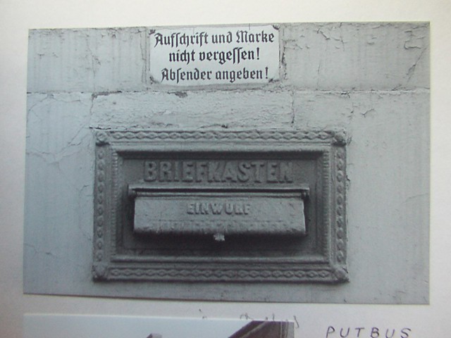 Postbox, Putbus Post Office, Ruegen DDR   Jan 1990