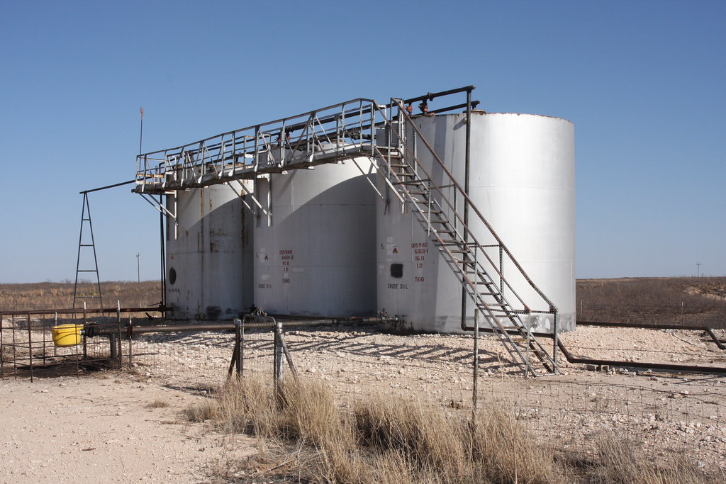 Oil Tank Battery Located near an active pumpjack. Near Mil… Flickr