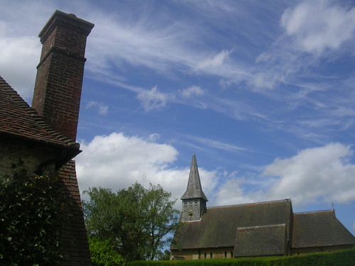 Church and Chimney Hascombe. Milford to Godalming