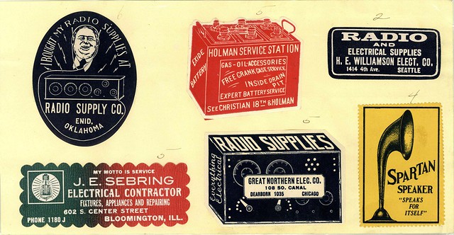 Vintage Electrical Sticker Sheet
