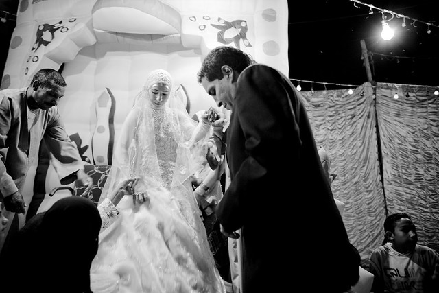 The bride and the groom العروسين