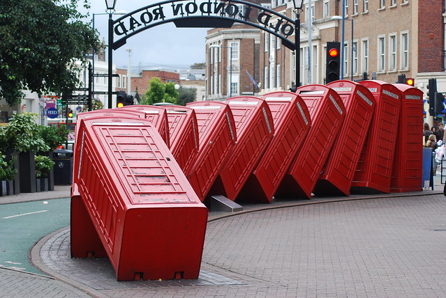 Falling Phone Boxes Kingston-Upon-Thames (Explored)