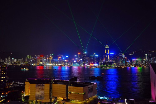 Laser Light Show Hong Kong #1 by like jazz