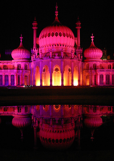 Brighton Pavilion Lit Pink For Gay Pride Week