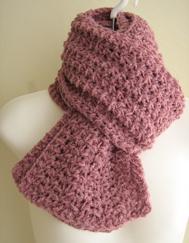 MISTY- Super Long Boucle Scarf In Dusky Mauve | I made a dif… | Flickr