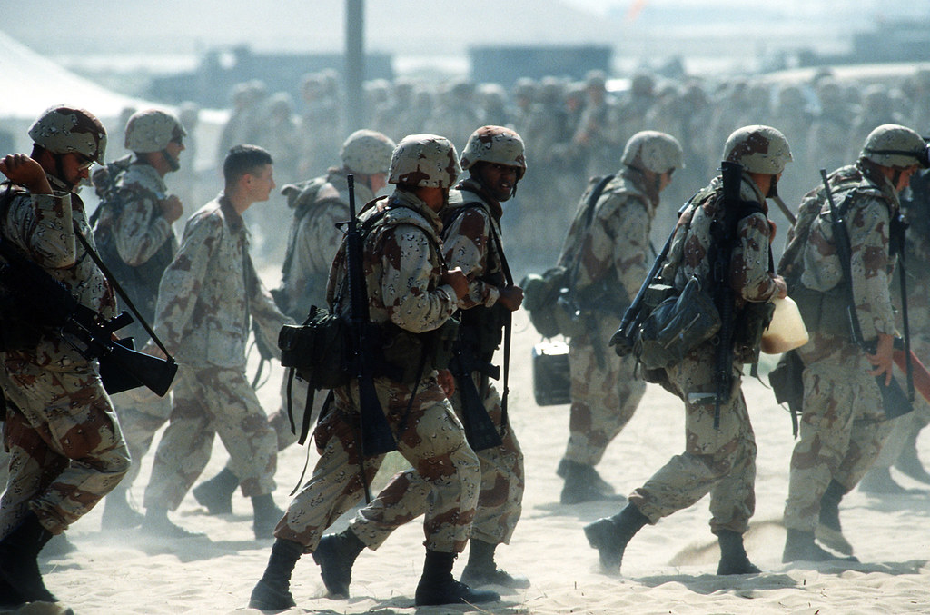 Operation Desert Storm Newly arrived Marines are led throu… Flickr
