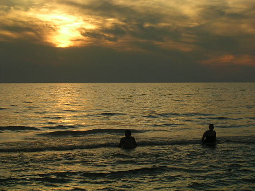 sunset sky beach water clouds dusk michigan steve 2006 lakemichigan loren