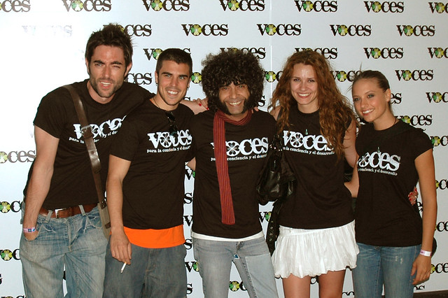 Dani Mateo, Javi, Fede Celada, Elena Ballesteros y Michelle Jenner, VOCES en Rock in Rio - Madrid 2008