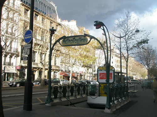 Boissire metro station on Avenue Klber leading to Arc De Triomphe