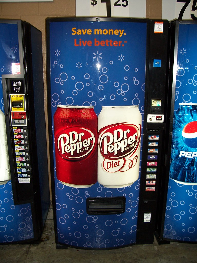 Dr Pepper and Diet Dr Pepper Vending Machine, A brand new v…
