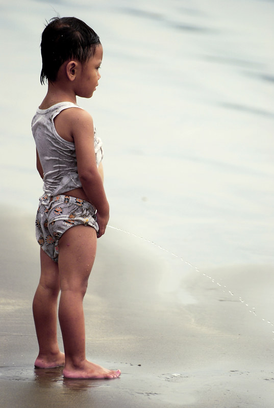 Young Girl Beach Pee