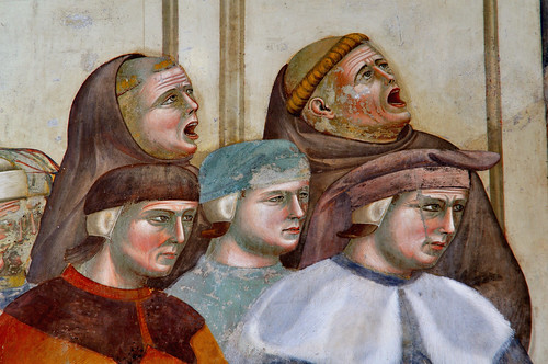 Assisi - Basilica of St. Francis - Giotto - Legend of St Francis 13 - Institution of the Crib at Greccio (detail) 1297-1300 AD