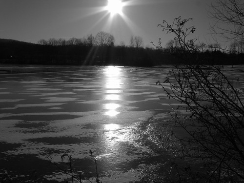 winter blackandwhite ice sunrise
